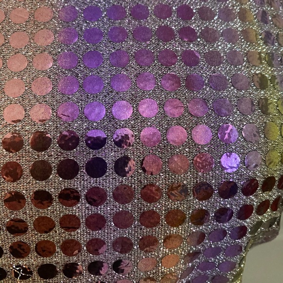 Sequin retro backless small crop top - Picture 3 of 11